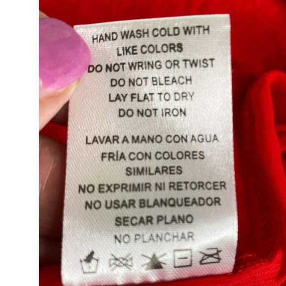 Gibson Latimer Womens Red Sequined Sweater with Chiffon Underlining Size 3X - Picture 8 of 12